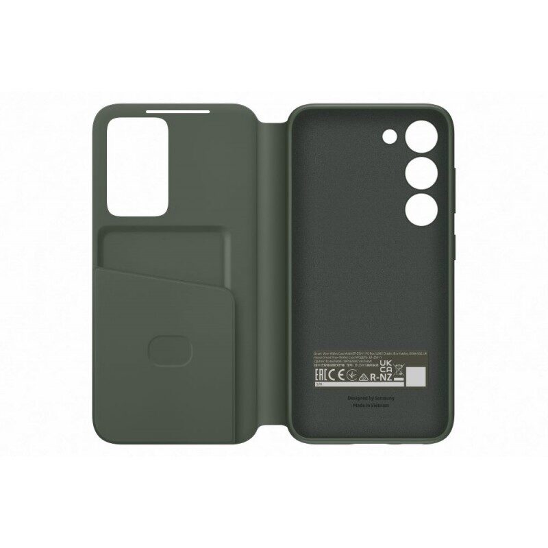 Originalus dėklas Samsung Galaxy S23 Smart View Wallet Case Khaki