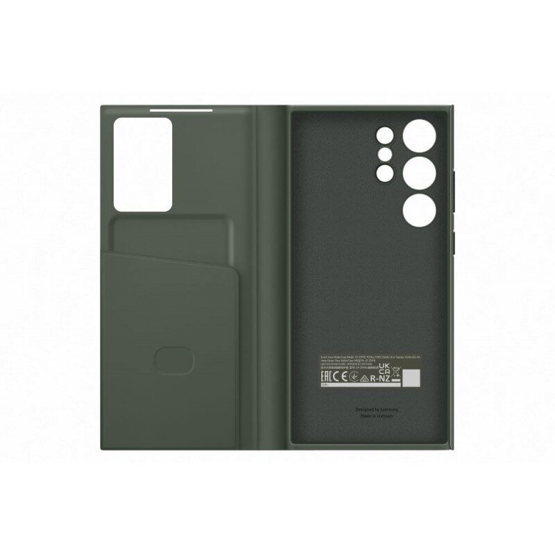 Originalus dėklas Samsung Galaxy S23 Ultra Smart View Wallet Case Khaki