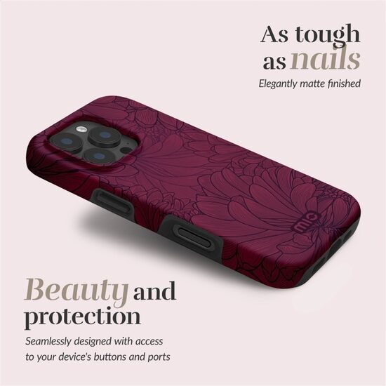 Dėklas MIO Berry Blooms Magsafe iPhone 16 Pro + MIO dirželis DOVANA