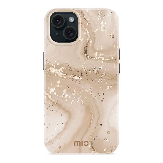 Dėklas MIO Gold Marble Magsafe iPhone 13 / 14 / 15 + MIO dirželis DOVANA