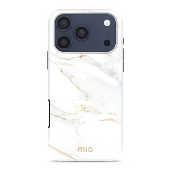 Dėklas MIO White Marble Magsafe iPhone 17 Pro Max