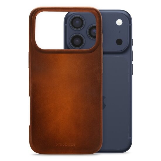 Dėklas Mobilize Magsafe Compatible Premium Leather iPhone 17 Pro Max Burned Cognac