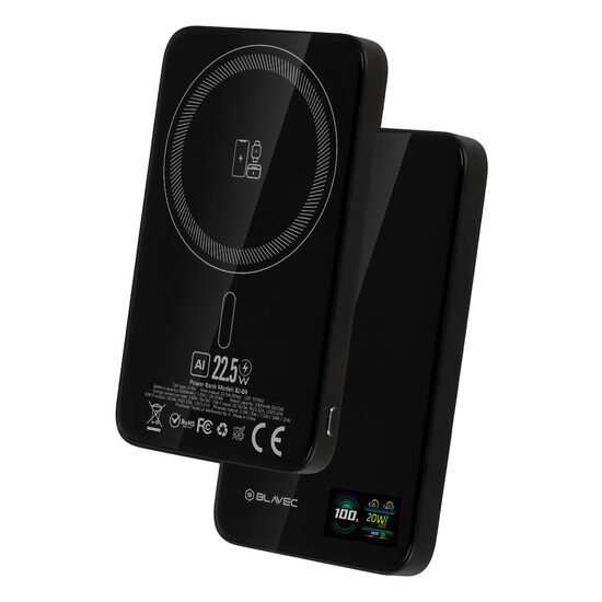 Išorinė baterija Blavec 5000mAh BJ-04 Ultra Slim 7,8mm - Type C - 22,5W magnetic Magsafe 3 in 1 (PBBJ04-MC5B)