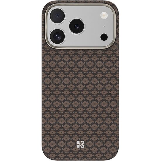 Nugarėlė Benks Magnetic Armor Air Armor Grid Kevlar Case Metal Frame 600D (A069) iPhone 17 Pro auksinė