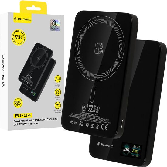 Magnetinis „Magsafe 3 in 1“ (PBBJ04-MC5B) su juodu stiklu