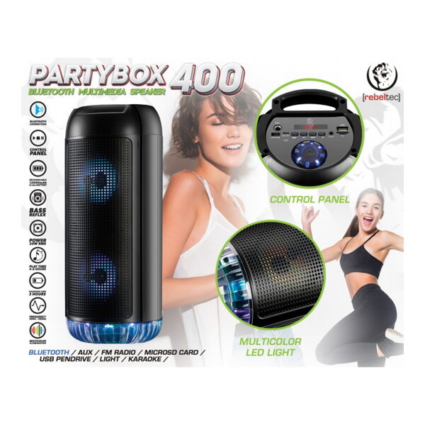 Bluetooth nešiojamas garsiakalbis Rebeltec Partybox 400 