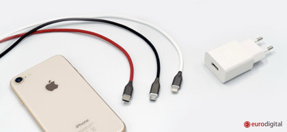 Silikoninis kabelis USB-Lightning 