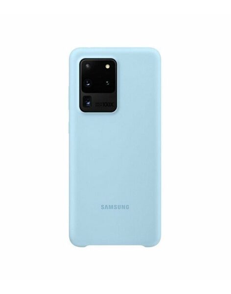 Originali nugarėlė Samsung Galaxy S20 Ultra Silicone Cover Šviesiai mėlyna