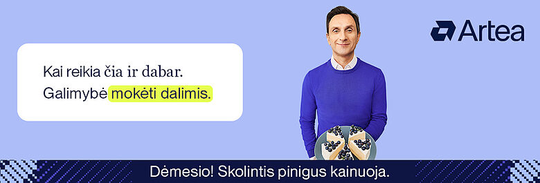 Artea: galimybė mokėti dalimis